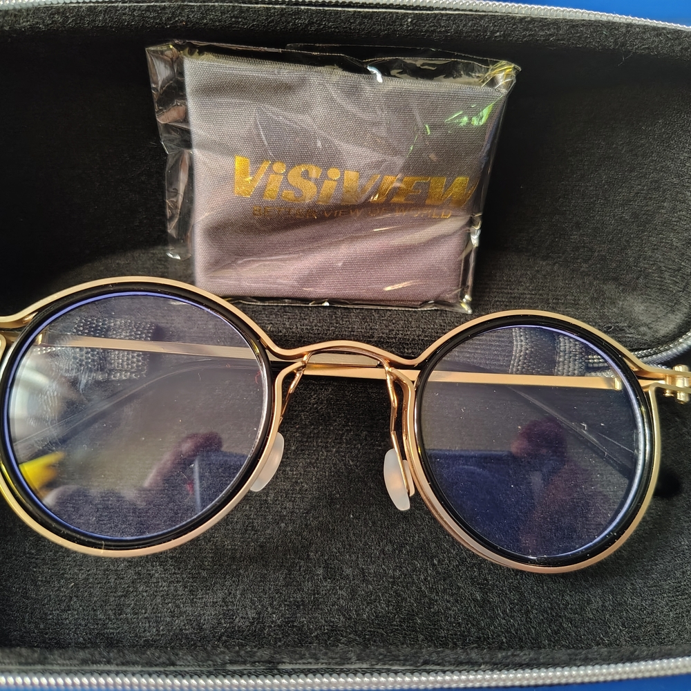 😮🔥🔥 Gold Round Glasses ( non prescription)
